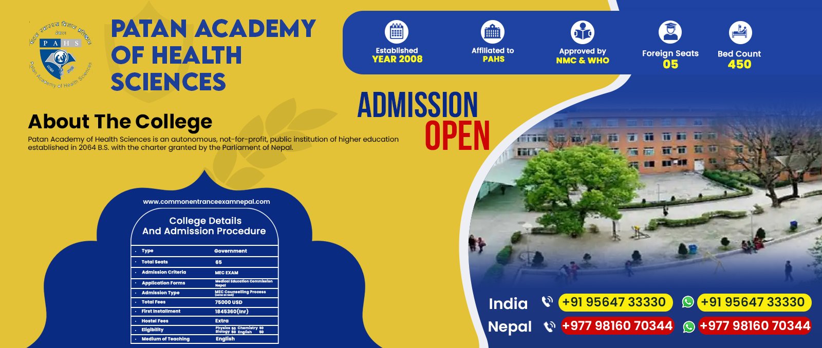 patan-academy-of-health-sciences-fees-structure-in-2023
